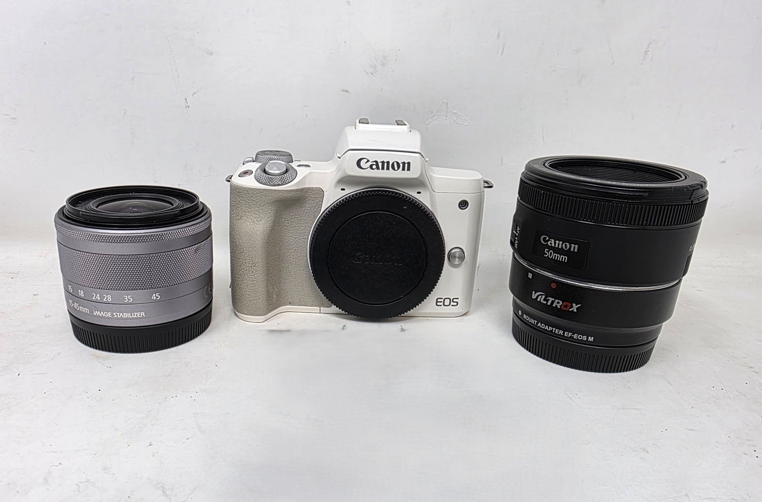 Canon M50 w/50MM & 15-45mm Lens