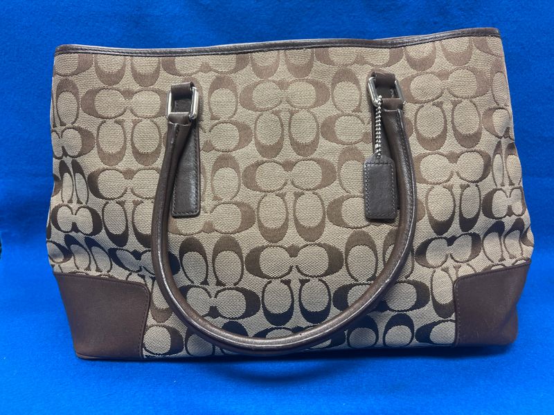 Coach Signature Leather Canvas Handbag