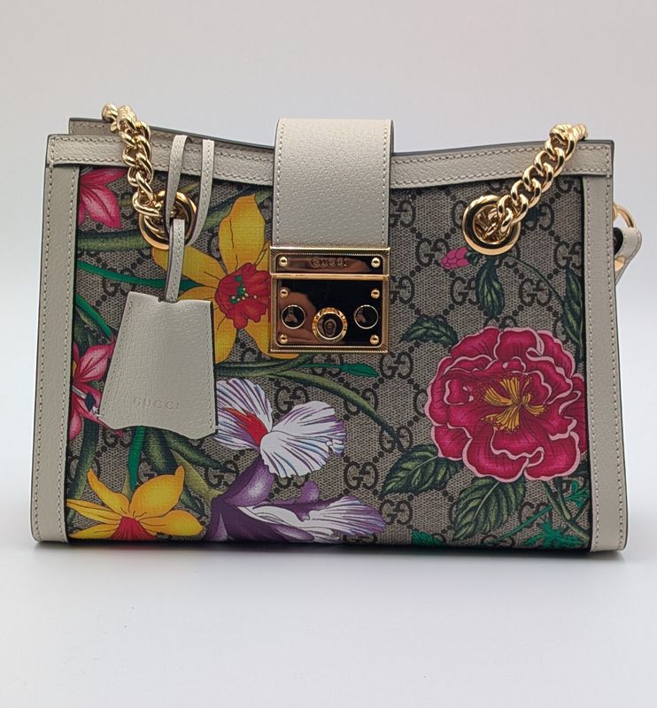 Gucci Padlock GG Flora Supreme Shoulder Bag