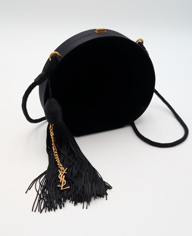 Saint Laurent Velvet & Satin Minaudiere Handbag