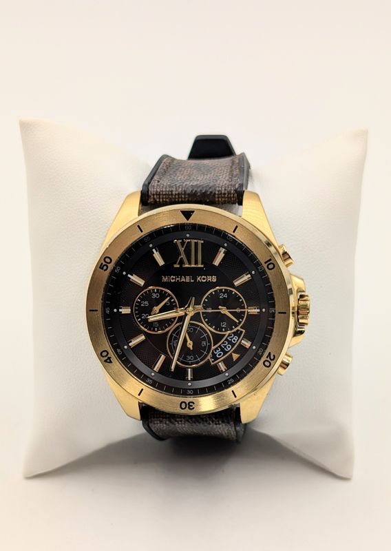 Micheal Kors Brecken Logo Gold Tone Watch