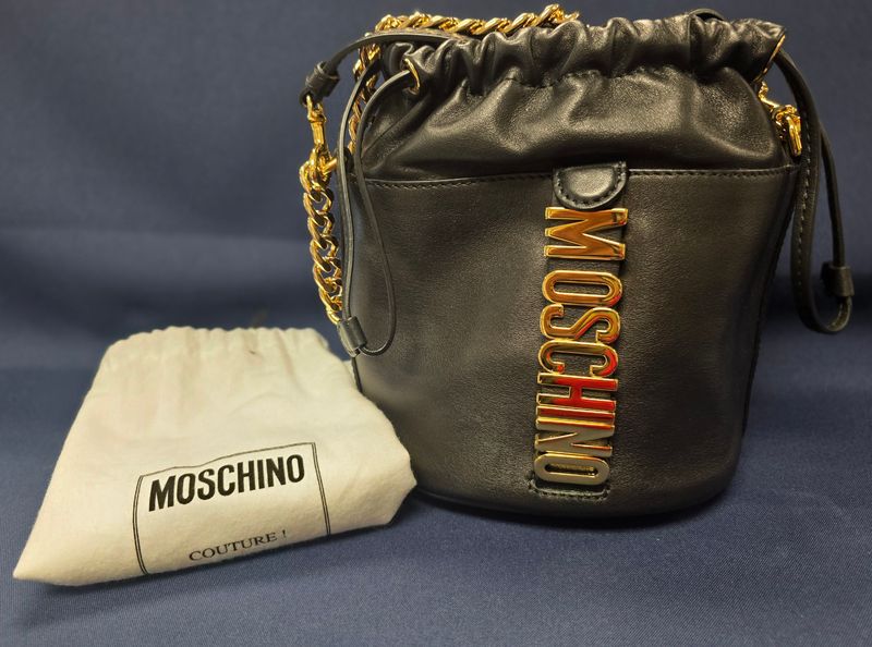 Moschino Logo Bucket Bag 'Black'