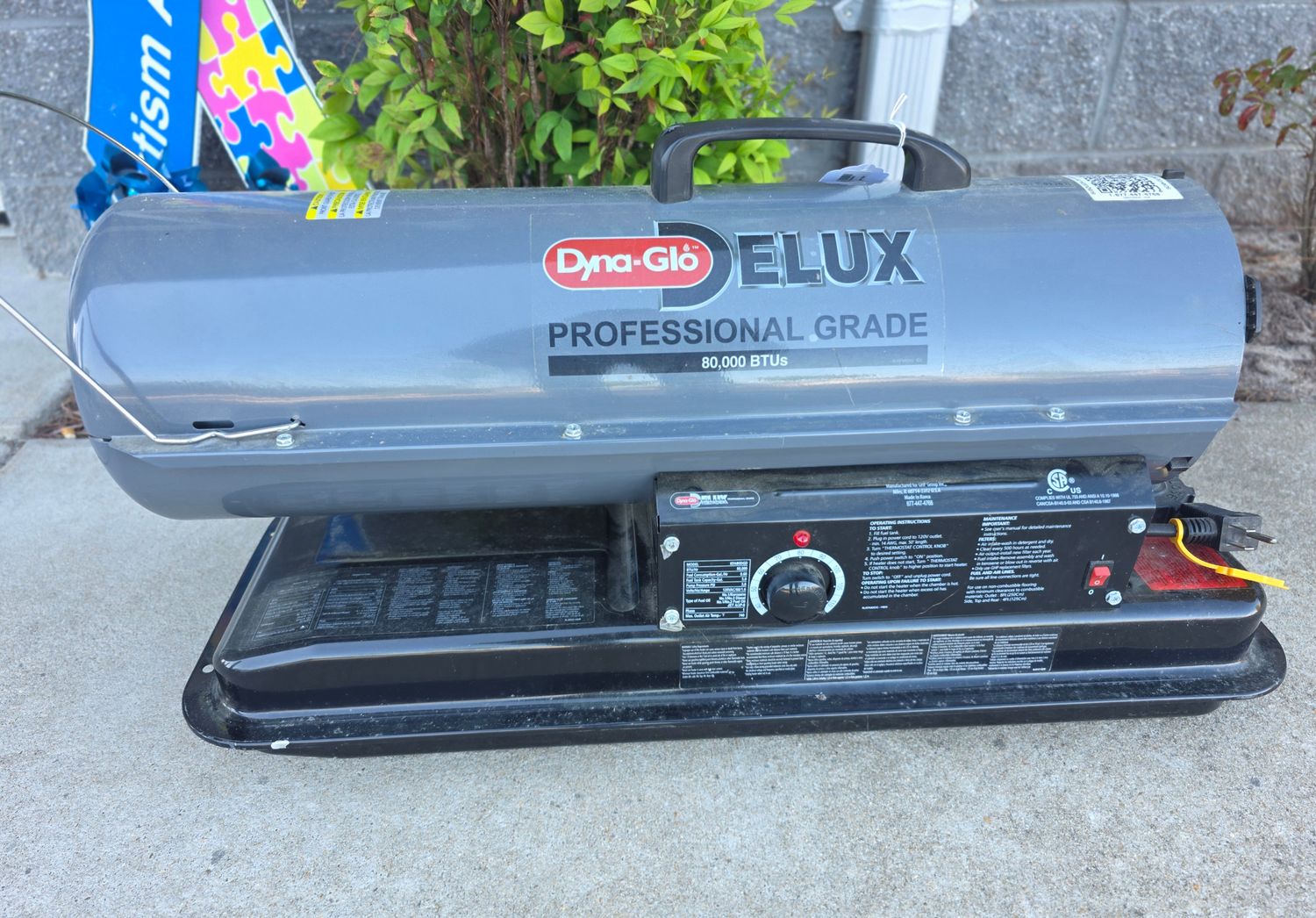Dyna-Glo Delux Kerosene Forced Heater 80,000BTU KFA80DGD