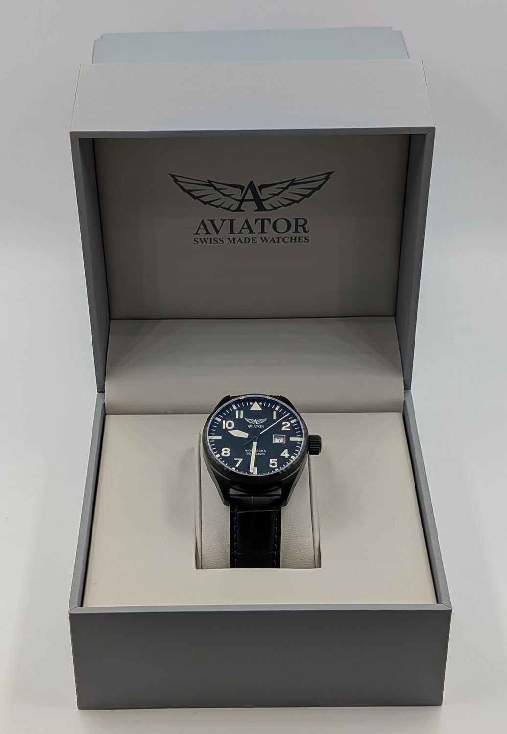 Aviator Airacobra P42 Men's Swiss Leather Watch