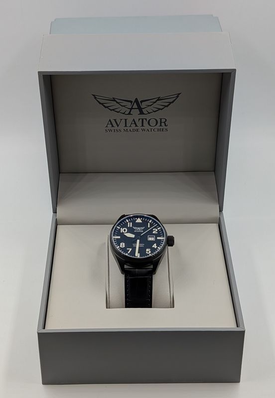 Aviator Airacobra P42 Men's Swiss Leather Watch