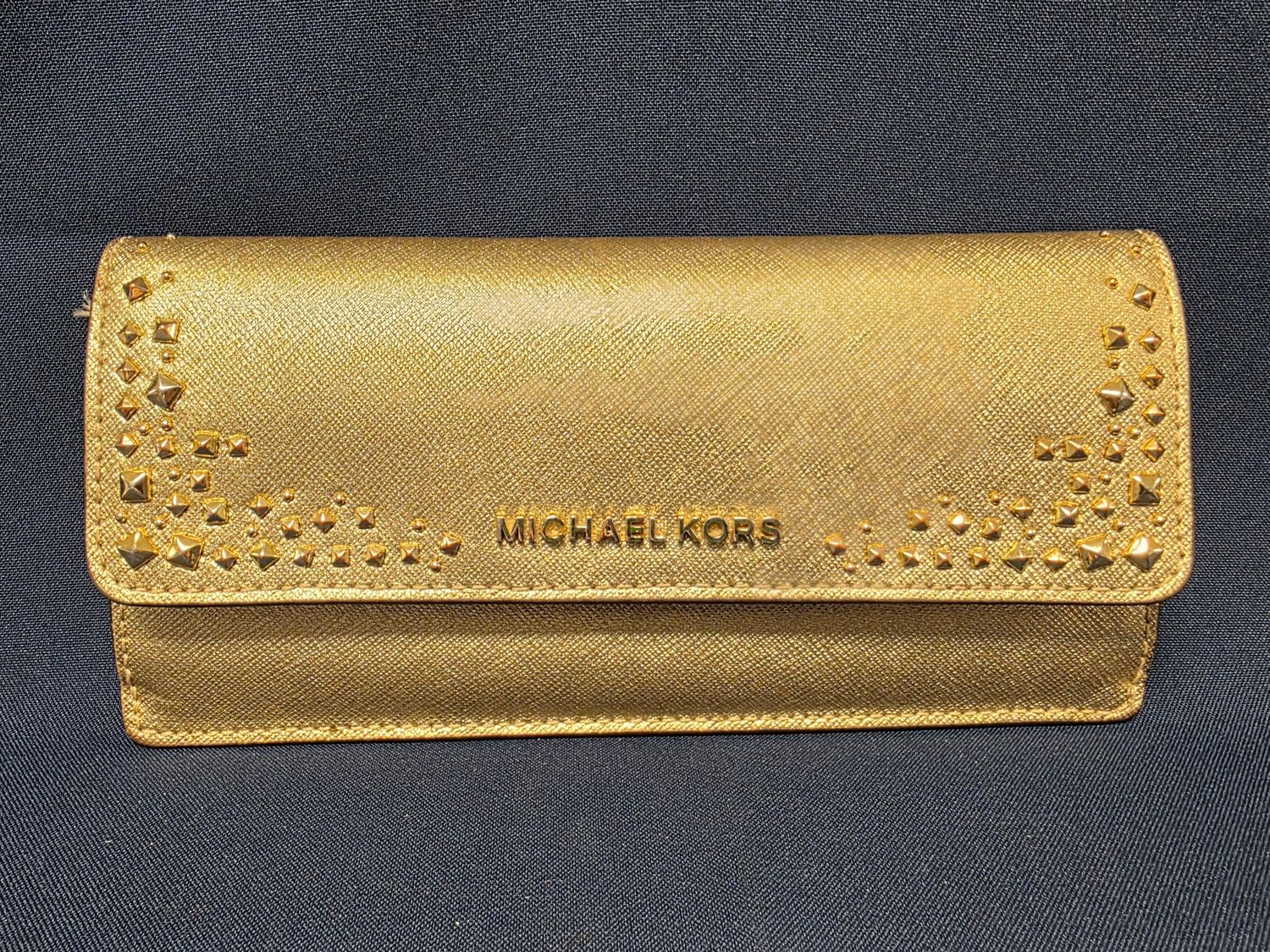 Michael Kors Giftables Studded Flap Card Holder Wallet