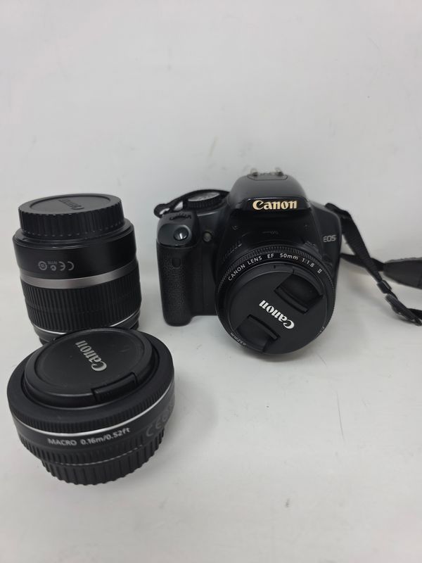 Canon Eos Rebel XSI Camera w/3 Lens