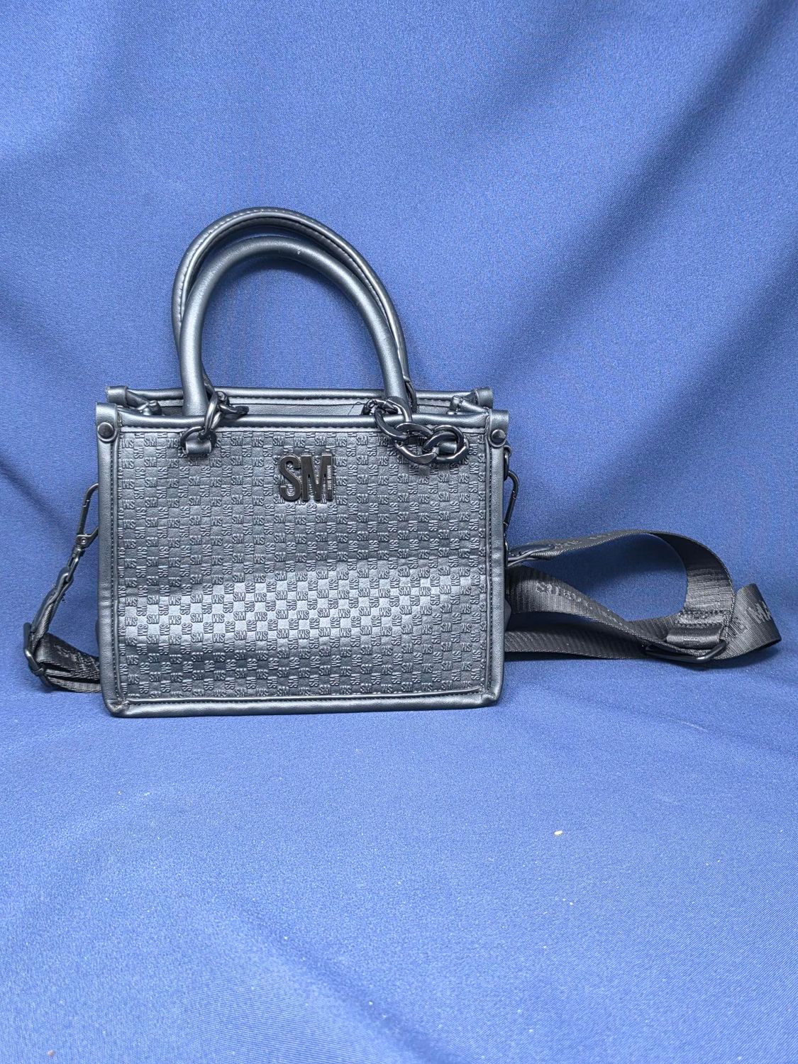 Steve Madden Black Embossed Box Satchel Steve Madden Black Embossed Box Satchel