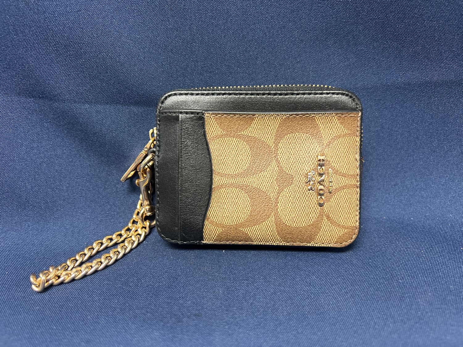 Coach Zip Card Case In Signature Canvas Coach Zip Card Case In Signature Canvas