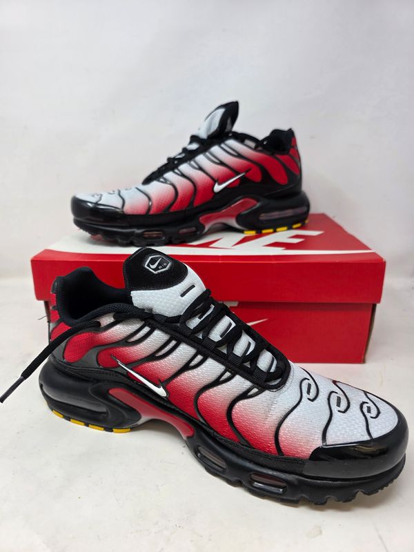 Nike Air Max Plus 'Pure Platinum University Red' Size 10.5 Sneakers