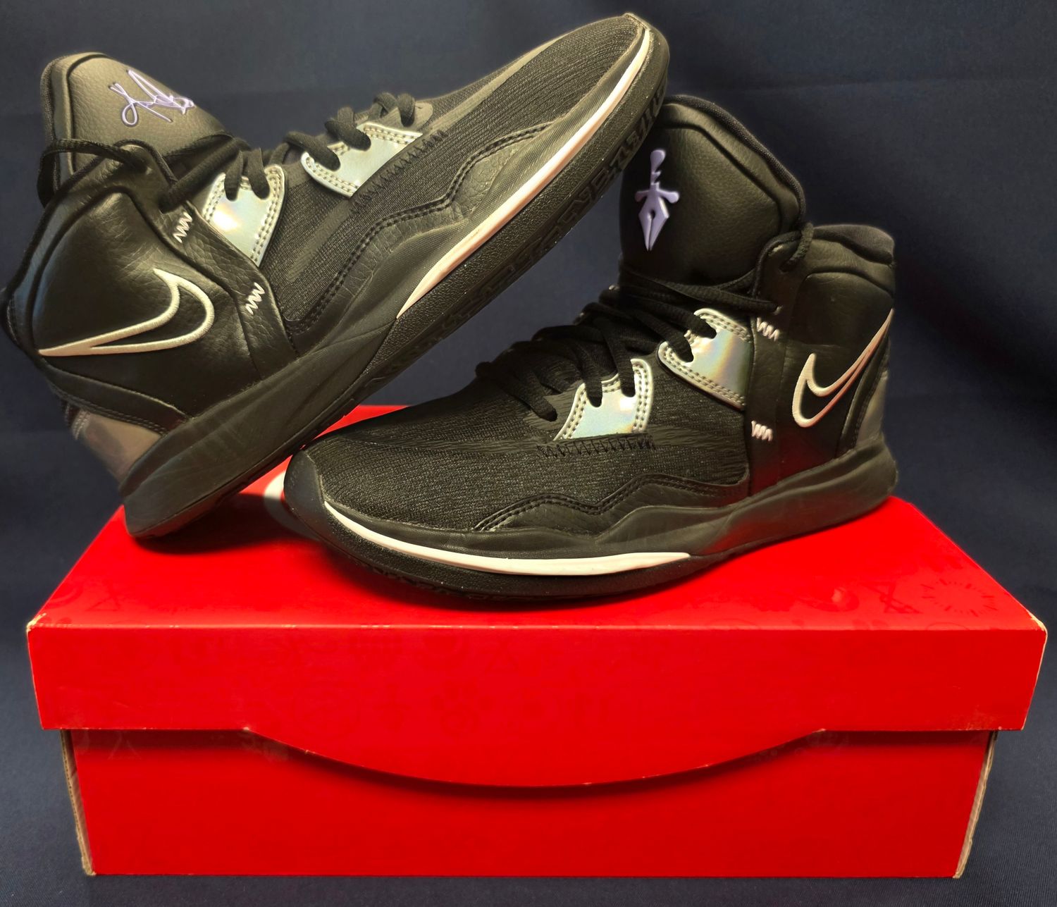 Nike Kyrie Infinity (GS) 'Black Metallic Silver' Size 7Y Sneakers Nike Kyrie Infinity (GS) 'Black Metallic Silver' Size 7Y Sneakers