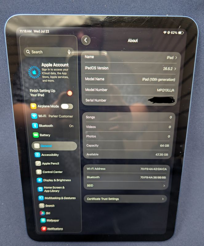 Apple iPad 10th Gen Tablet 64GB MPQ13LL/A