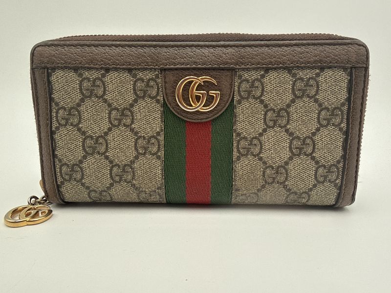Gucci Ophidia Zip-Around GG Supreme Wallet