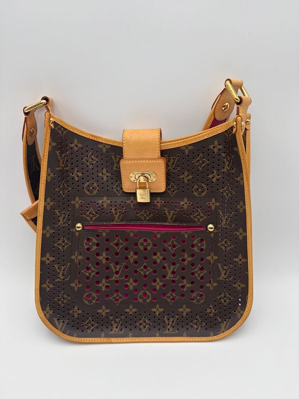 Louis Vuitton Monogram Perforated Musette Fuchsia Bag