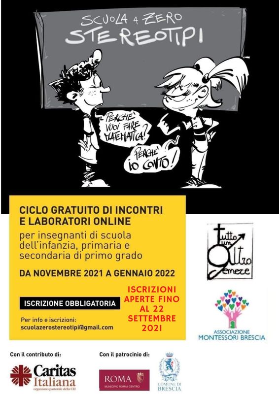 Corso Scuola a zero stereotipi 2021 - 1° edizione