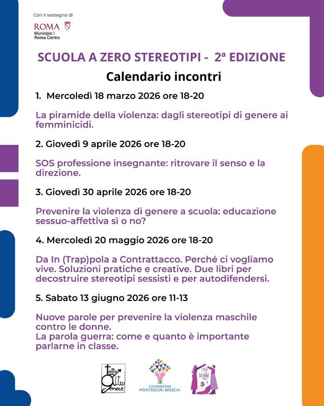 Corsi singoli di Scuola Zero Stereotipi