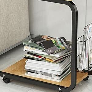 U-Shaped Side Table / Bedside Table / Coffee Table / Trolley Table - Perfect for Laptops, Reading, Breakfast