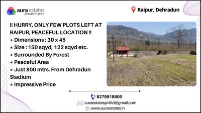 FEW PLOTS LEFT AT RAIPUR, PEACEFUL LOCATION