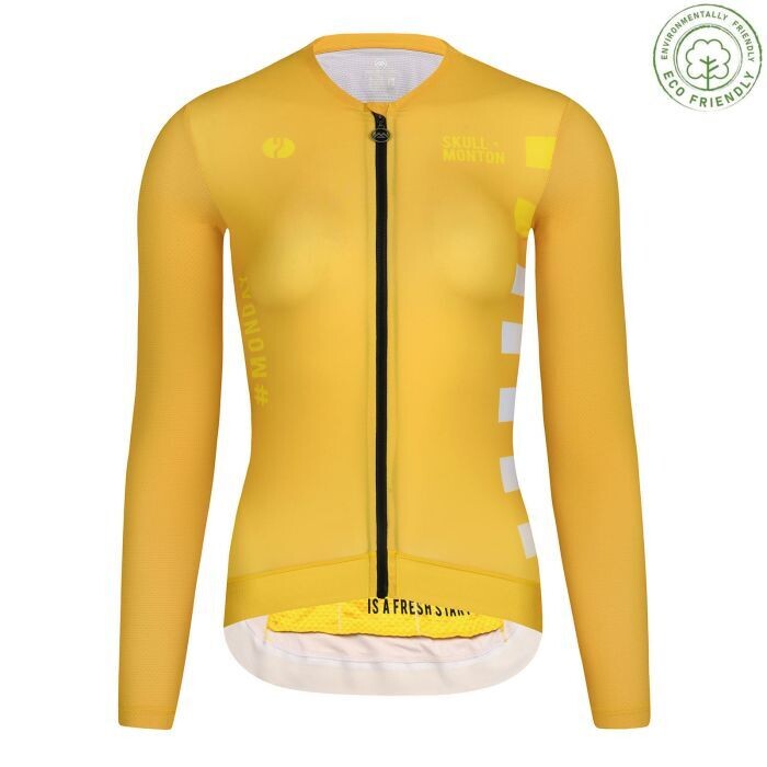 SKULL Cooling UPF50+ Monday YellowLong Sleeve Jersey Women