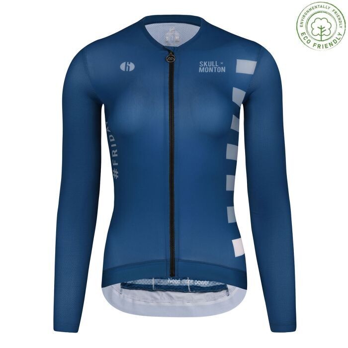 SKULL Cooling UPF50+ Friday Blue Long Sleeve Jersey Women