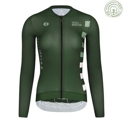 SKULL Cooling UPF50+ Wednesday Green Long Sleeve Jersey Women