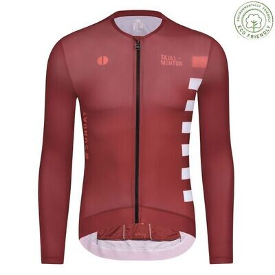 SKULL Cooling UPF50+ Sunday Red Long Sleeve Jersey Men