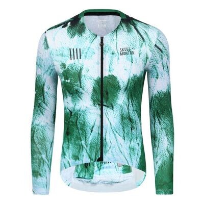 SKULL Cooling UPF50+ TieDye Green Long Sleeve Jersey Men