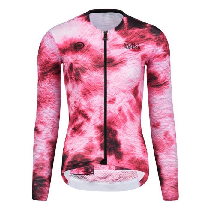 SKULL  Cooling UPF50+ TieDye Red Long Sleeve Jersey Women
