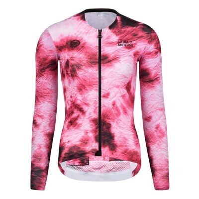 SKULL  Cooling UPF50+ TieDye Red Long Sleeve Jersey Women