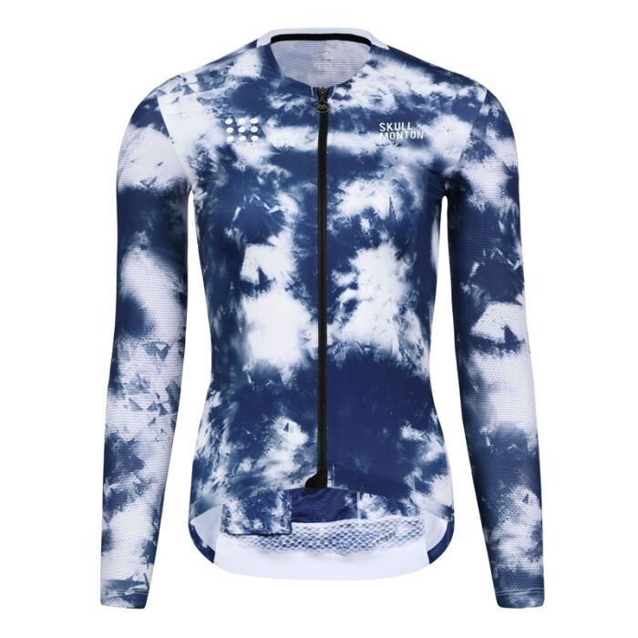 SKULL Cooling UPF50+ TieDye Blue Long Sleeve Jersey Women