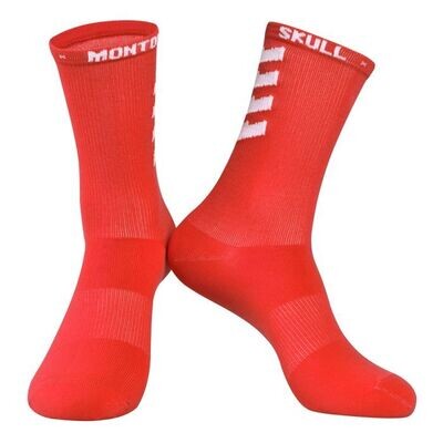 SKULL Wednesday Red Socks