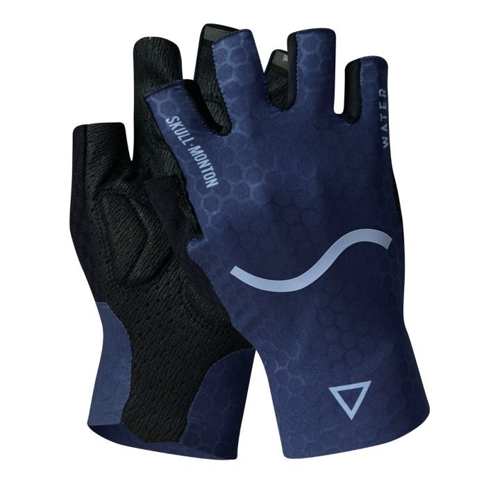 SKULL Water Navy Short Gloves