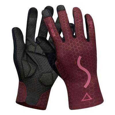 SKULL Fire Maroon Summer Gloves