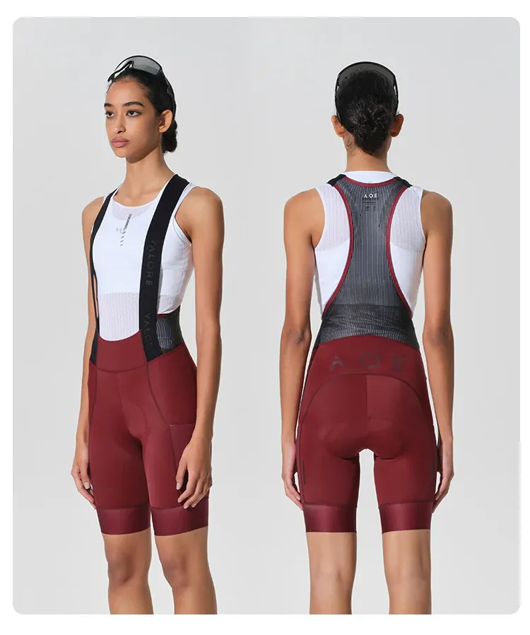 VALORE VERSA Bib-shorts red wine women