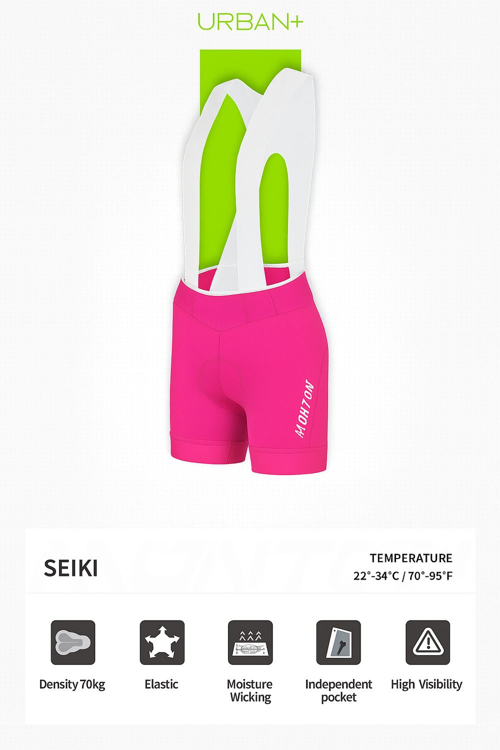 SEIKI Bib-short Hot Pink Women