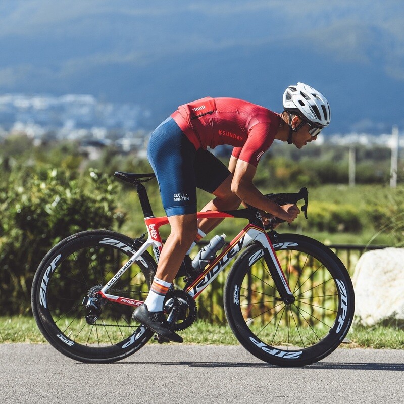 Cooling UPF50+ Sunday Red Long Sleeve Jersey Men