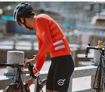 SKULL Cooling UPF50+ Thursday Orange Long Sleeve Jersey Men