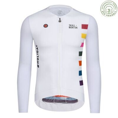 SKULL Cooling UPF50+ Holiday White Long Sleeve Jersey Men