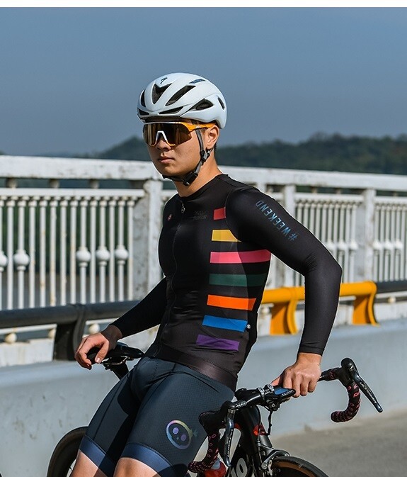 Cooling UPF50+ Weekend Black Long Sleeve Jersey Men