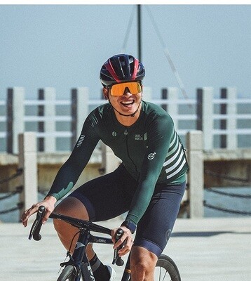SKULL Cooling UPF50+ Wednesday Green  Long Sleeve Jersey Men