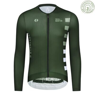SKULL Cooling UPF50+ Wednesday Green  Long Sleeve Jersey Men