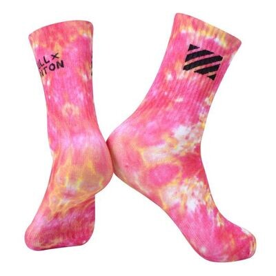 TieDye Pink/Yellow Socks Regular