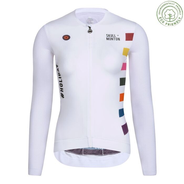 SKULL Cooling  UPF50+ Holiday White Long Sleeve Jersey Women