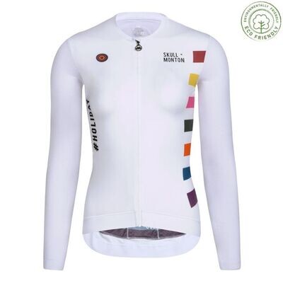 SKULL Cooling  UPF50+ Holiday White Long Sleeve Jersey Women