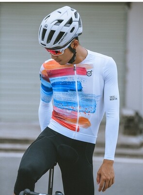 Summer Cooling UPF50+ PaintBrush Long Sleeve Jersey Men