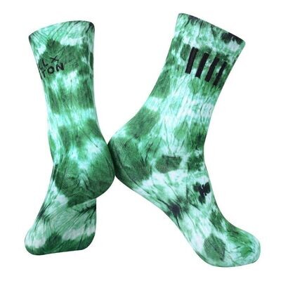 TieDye Socks Green/White Regular