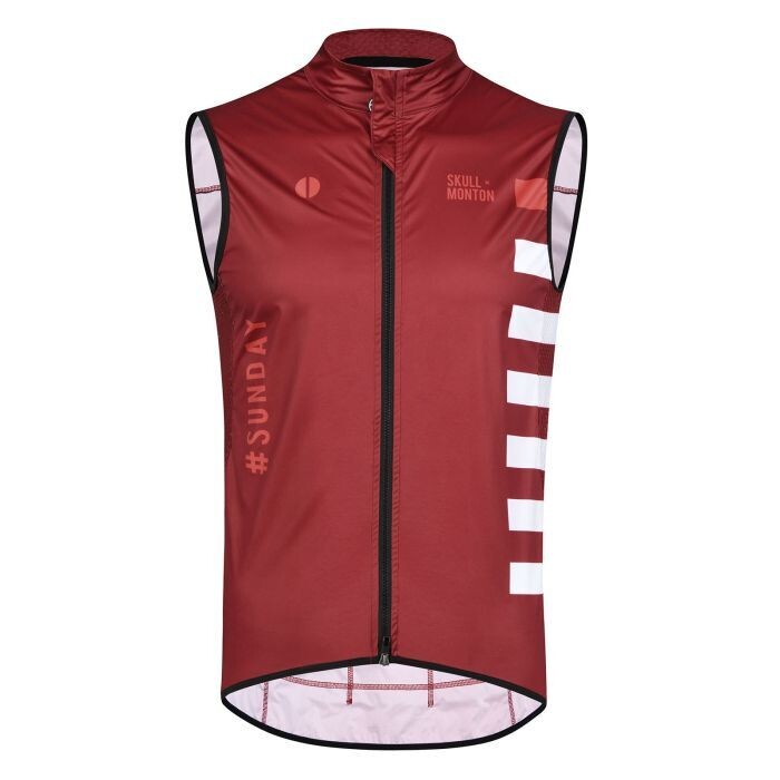 SKULL Maroon  WindBreaker Gillet