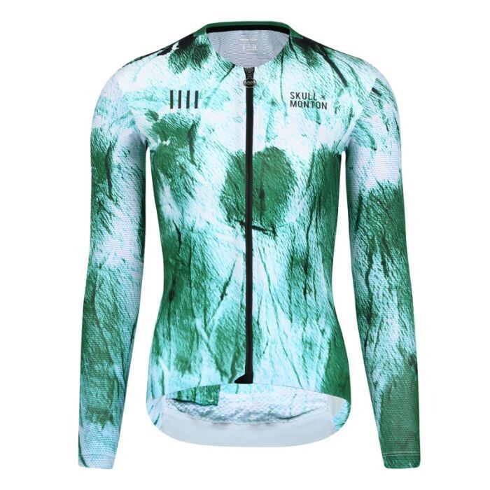 SKULL  Cooling UPF50+ TieDye Green Long Sleeve Jersey Women