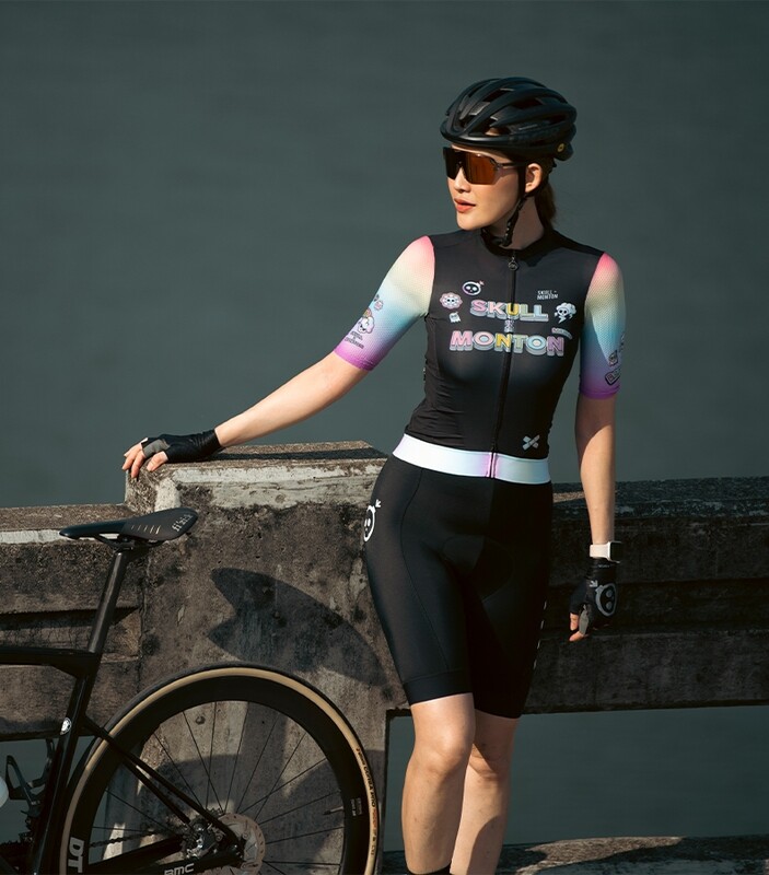 SKULL Cartoon Black Jersey Women