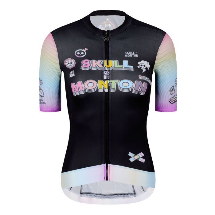 SKULL Cartoon Black Jersey Women